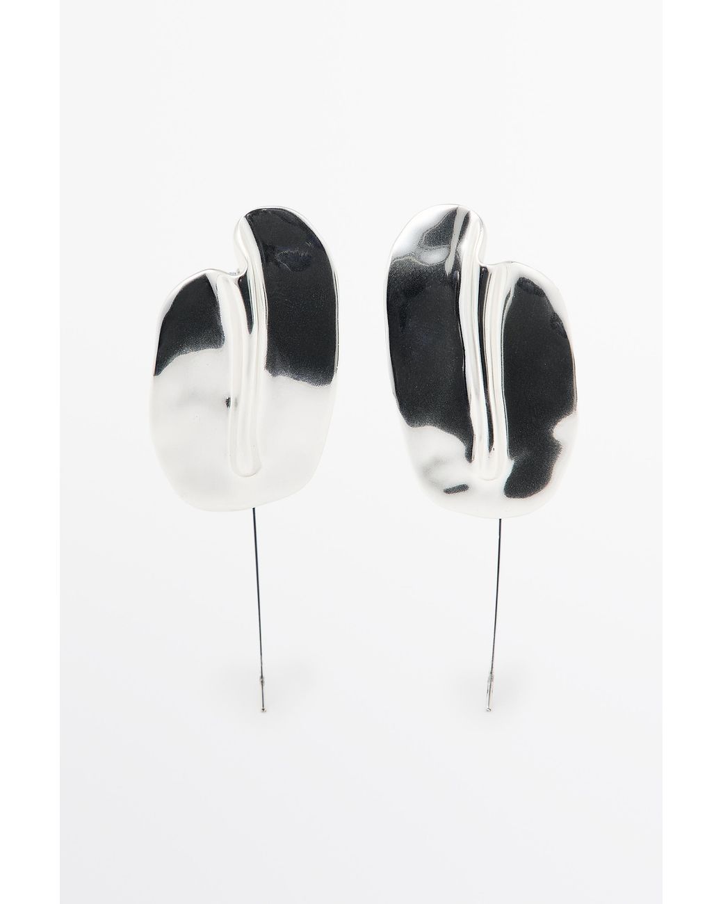 Pendientes Dumpling MASSIMO DUTTI de color Black