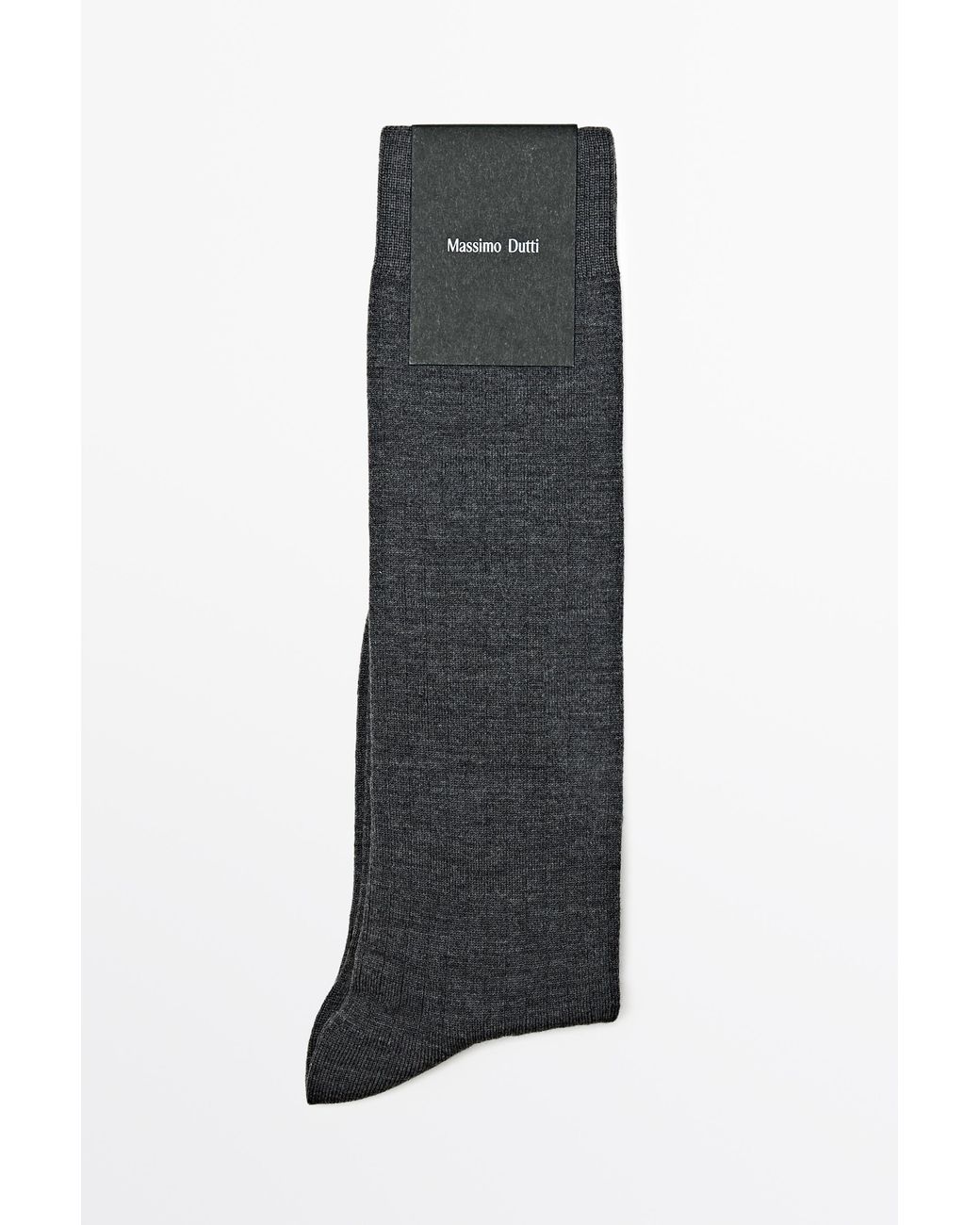 MASSIMO DUTTI Black Ribbed Socks