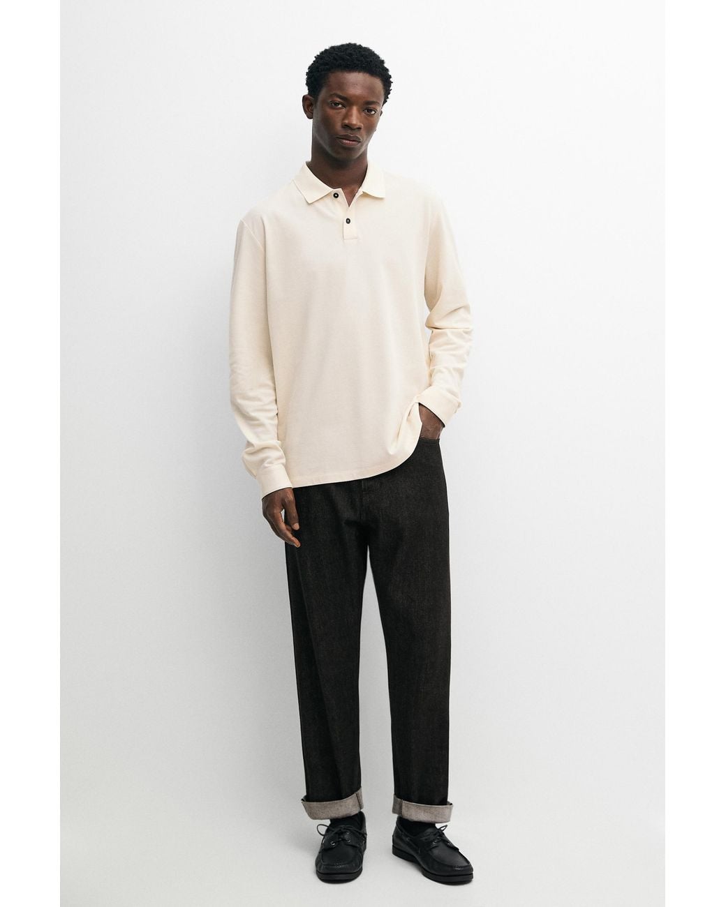 Polo di MASSIMO DUTTI in Natural da Uomo