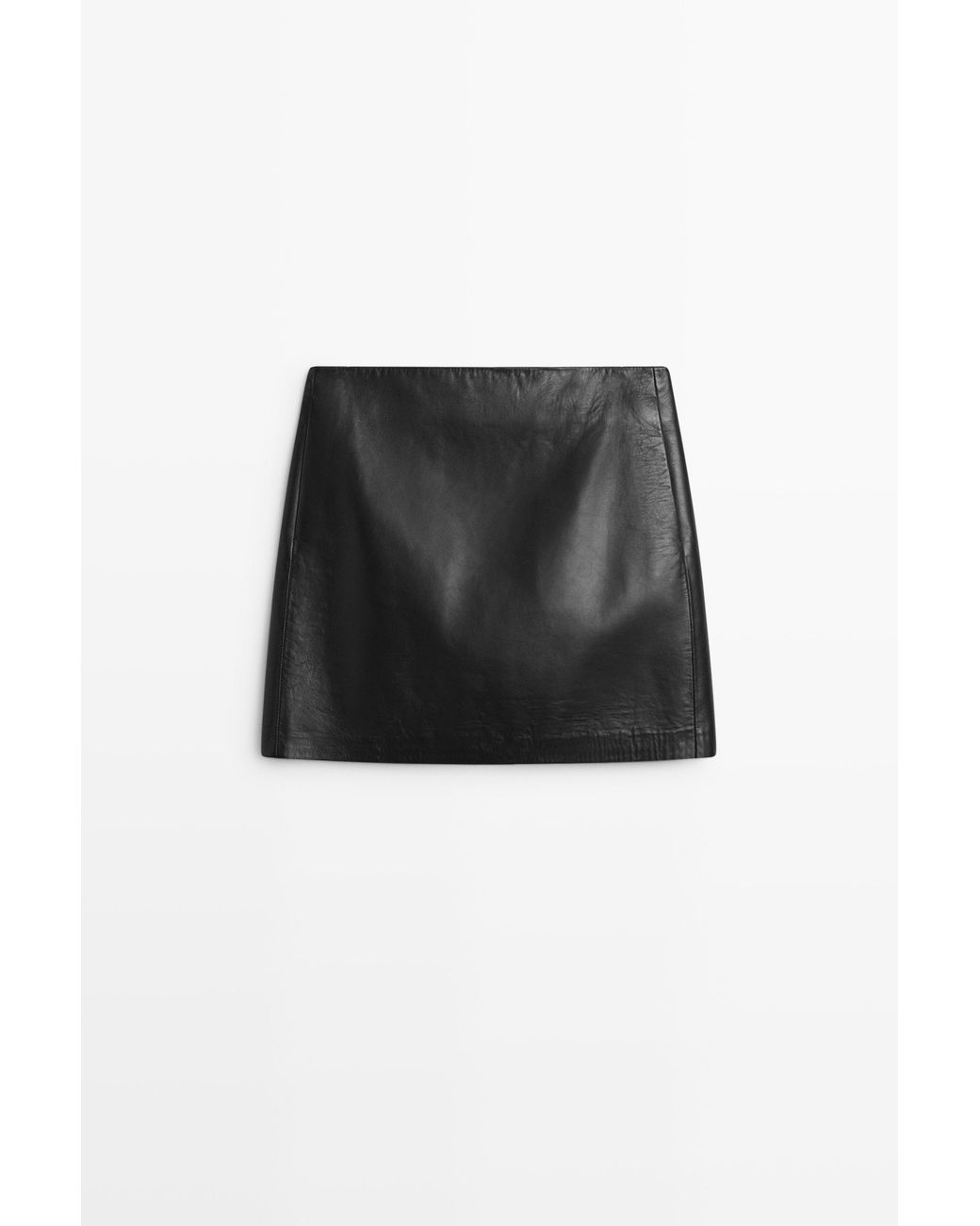 MASSIMO DUTTI Minirok Van Nappaleer in het Black