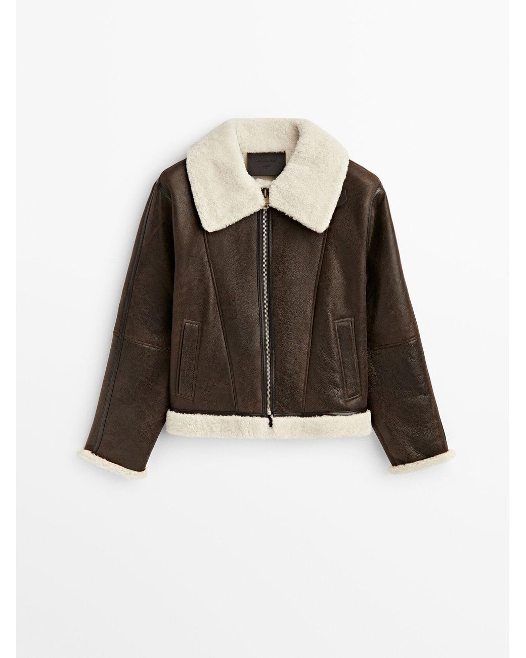 Massimo dutti shop shearling jacket