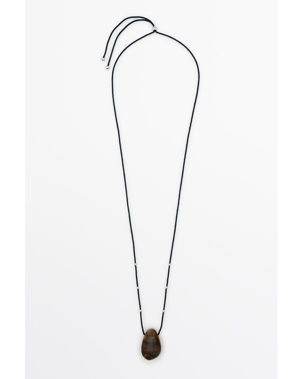 MASSIMO DUTTI Multicolor Long Necklace With Irregular Gem