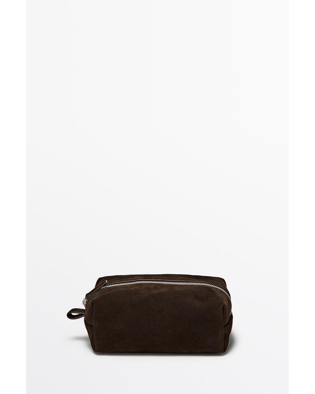 MASSIMO DUTTI Multicolor Mini Split Suede Leather Toiletry Bag for men