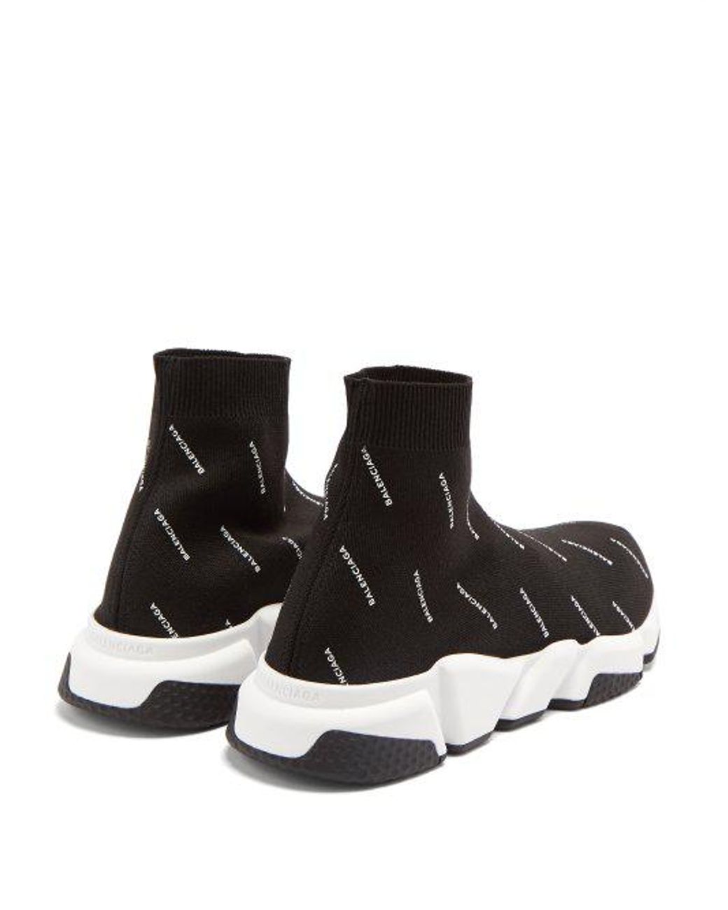 Balenciaga Rubber Speed Logo-print Sock Trainers in Black for 