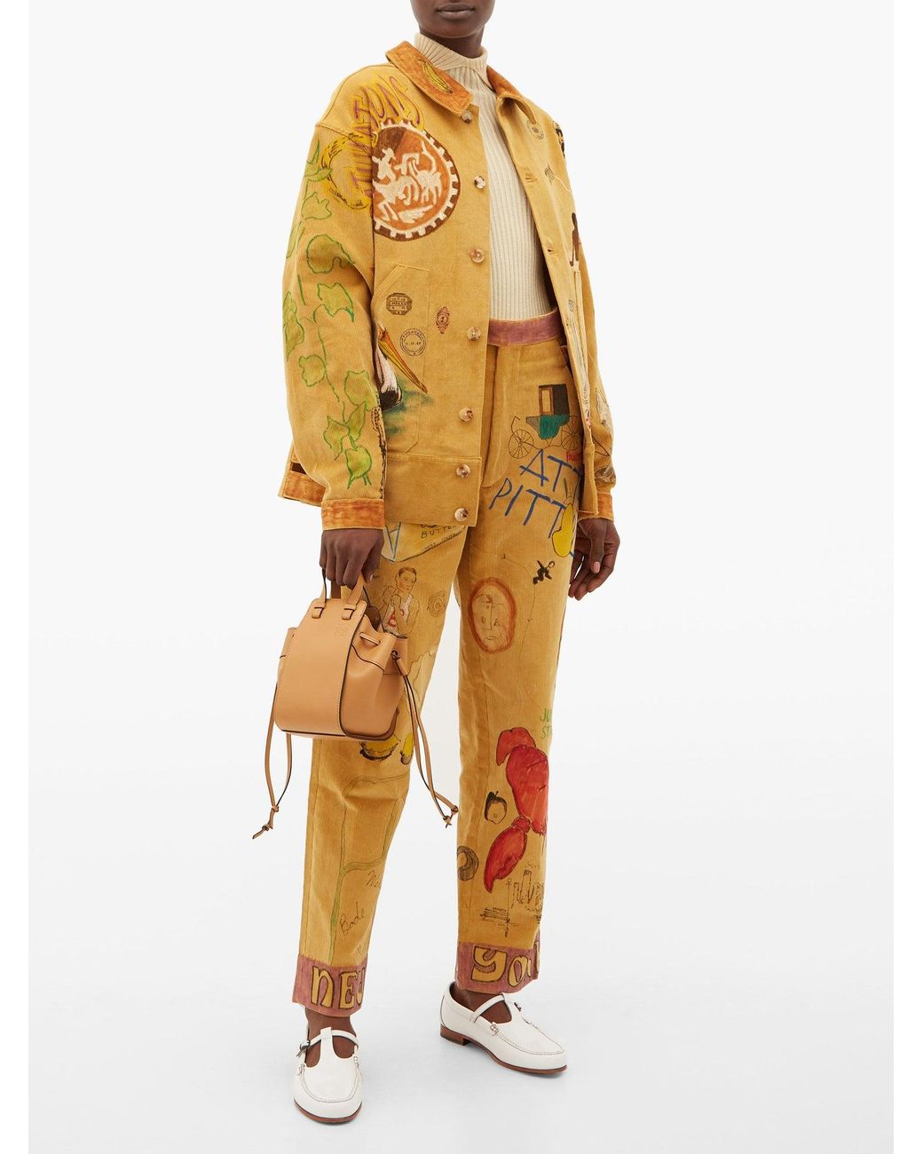 Hand-painted Cotton-corduroy Jacket 