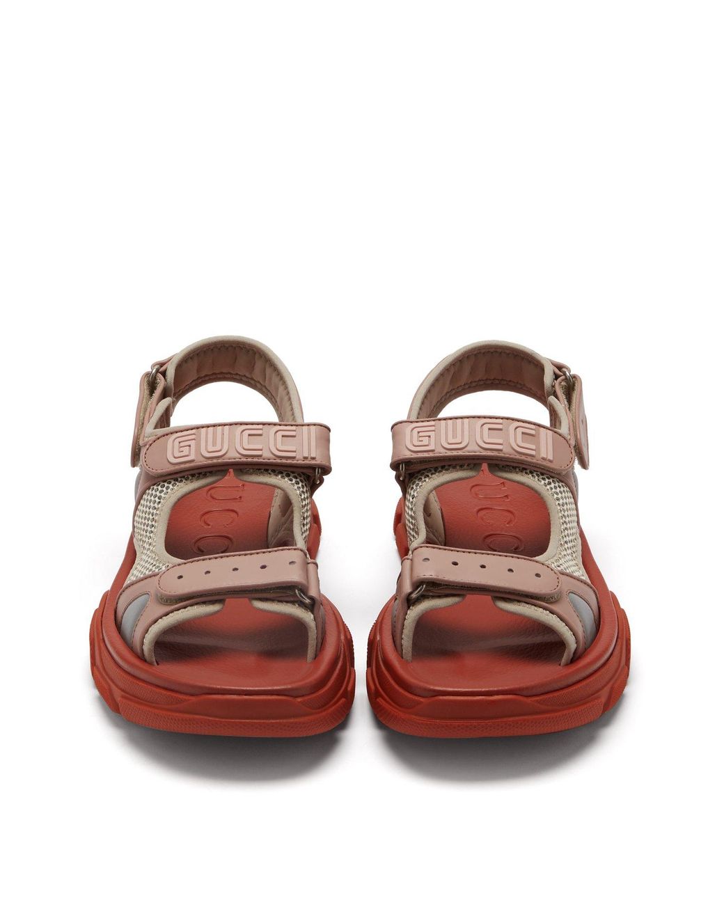 Gucci aguru leather and mesh sandals new arrivals