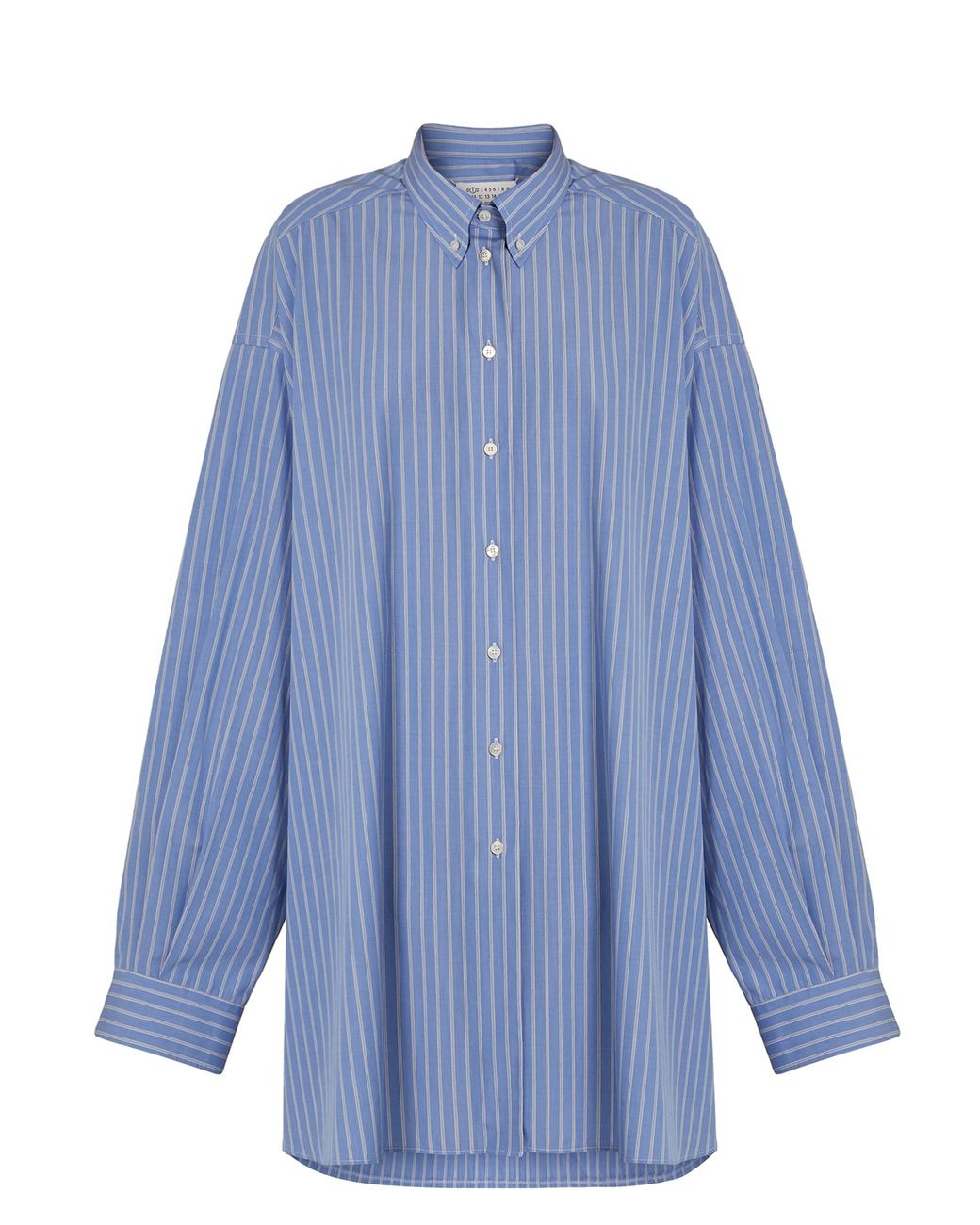 Maison Margiela Cotton Oversized Stripe-print Shirt in Blue Womens Tops Maison Margiela Tops White 
