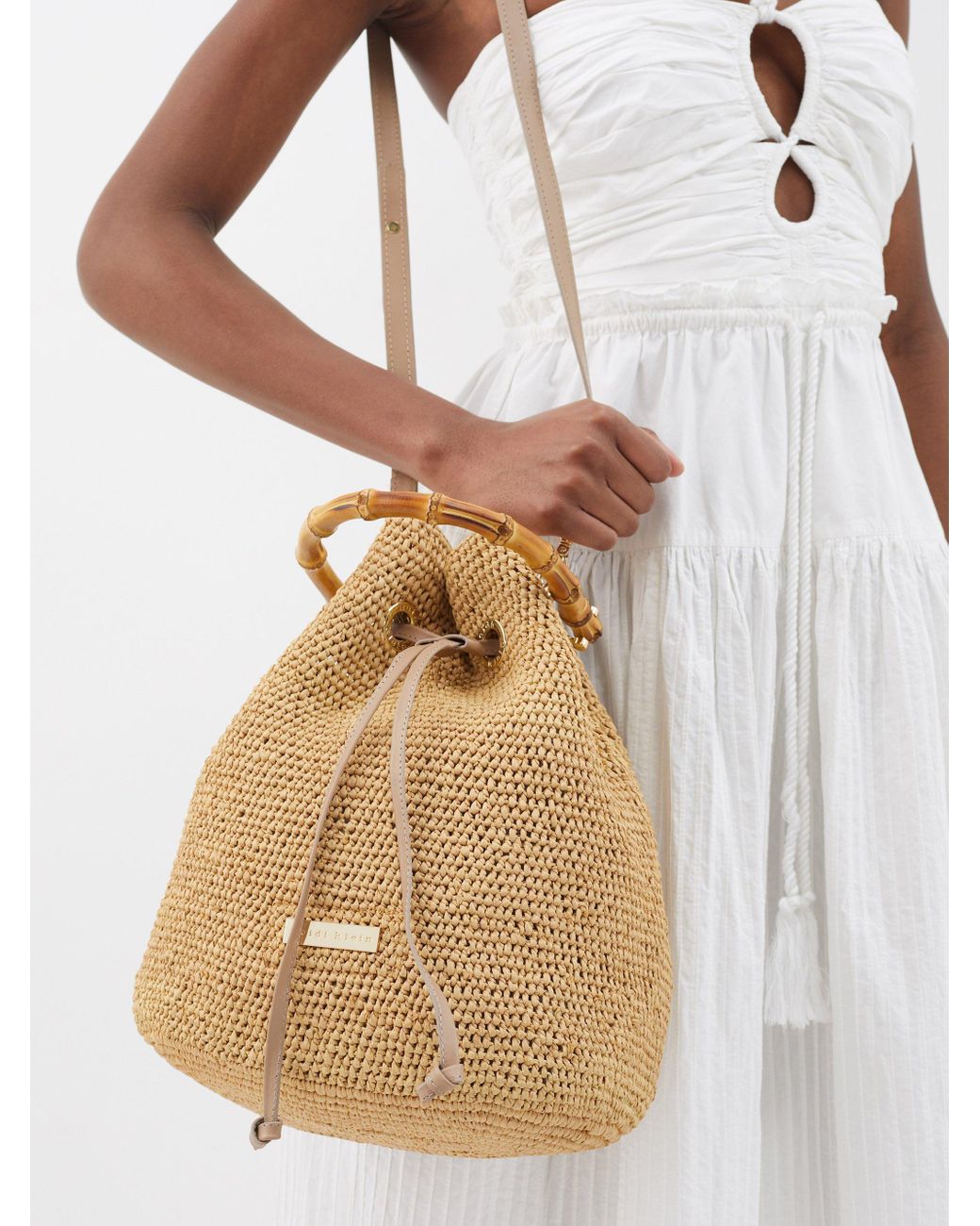 Heidi Klein Savannah Bamboo-handle Raffia Bucket Bag in Natural | Lyst