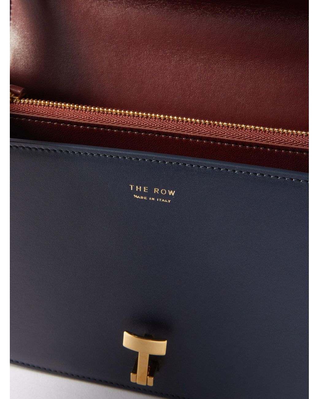 The Row Sofia 8.75 Small Leather Top Handle Bag in Blue | Lyst