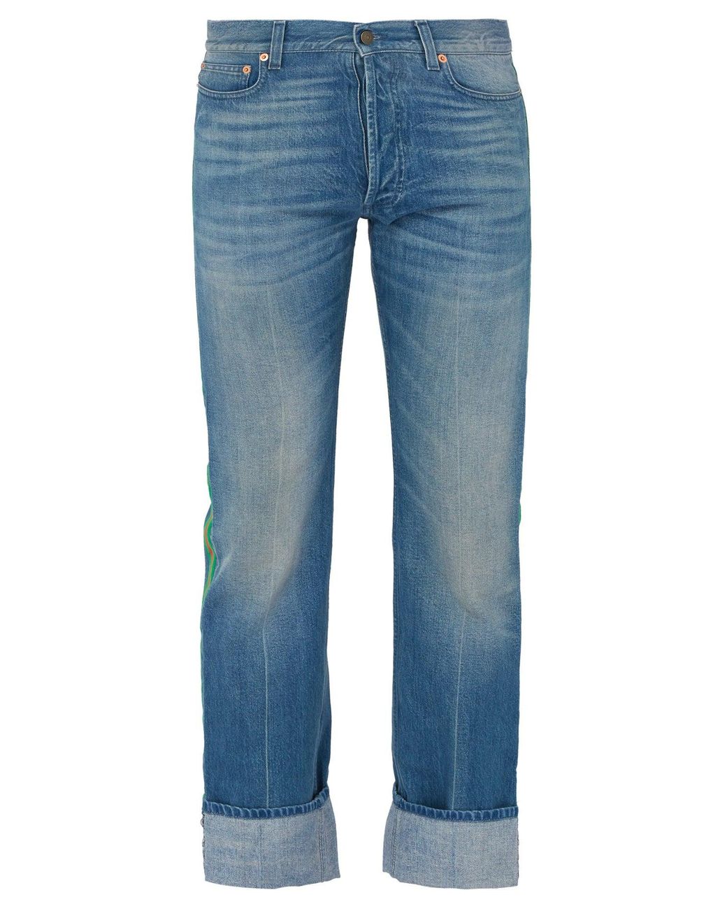 Gucci Denim Web Side-stripe Jeans in 