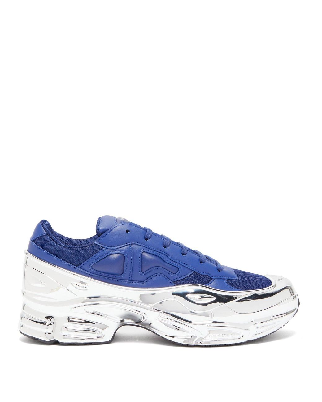 adidas By Raf Simons Ozweego Leather Trainers in Blue for Men | Lyst
