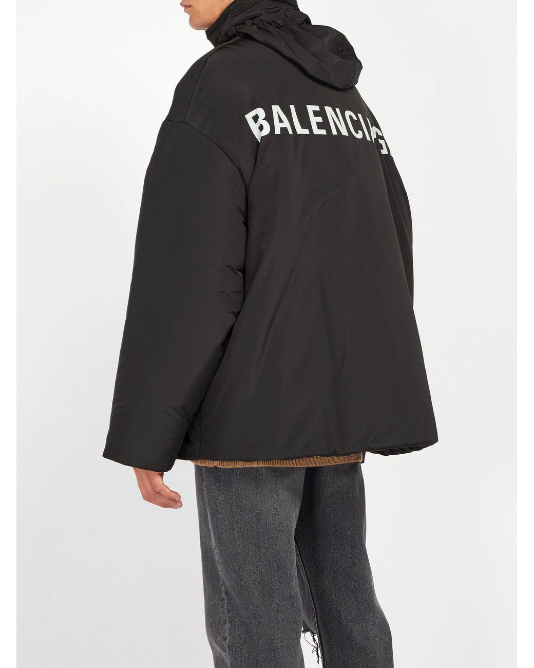 Balenciaga Windbreaker Jacket Black for | Lyst