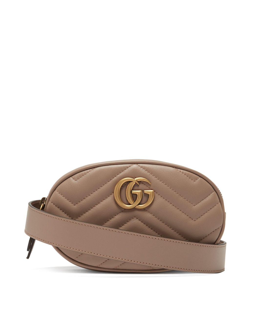 Gucci Gg Marmont Quilted Leather Belt Bag in Black for Men