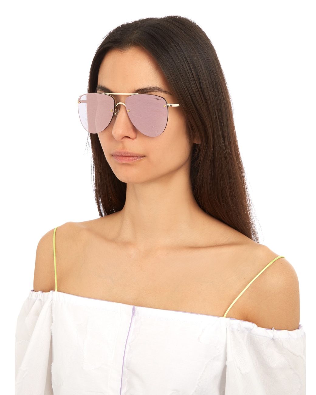 Le Specs The Prince Aviator Sunglasses in Pink | Lyst