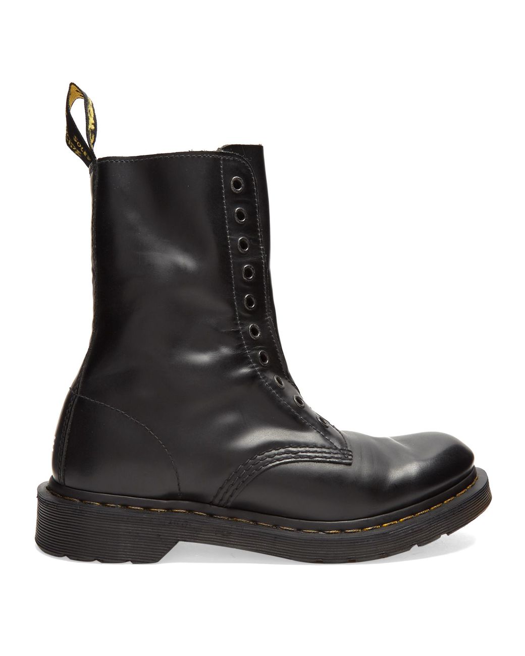 Vetements X Dr. Martens Boderline Leather Boots in Black for Men | Lyst