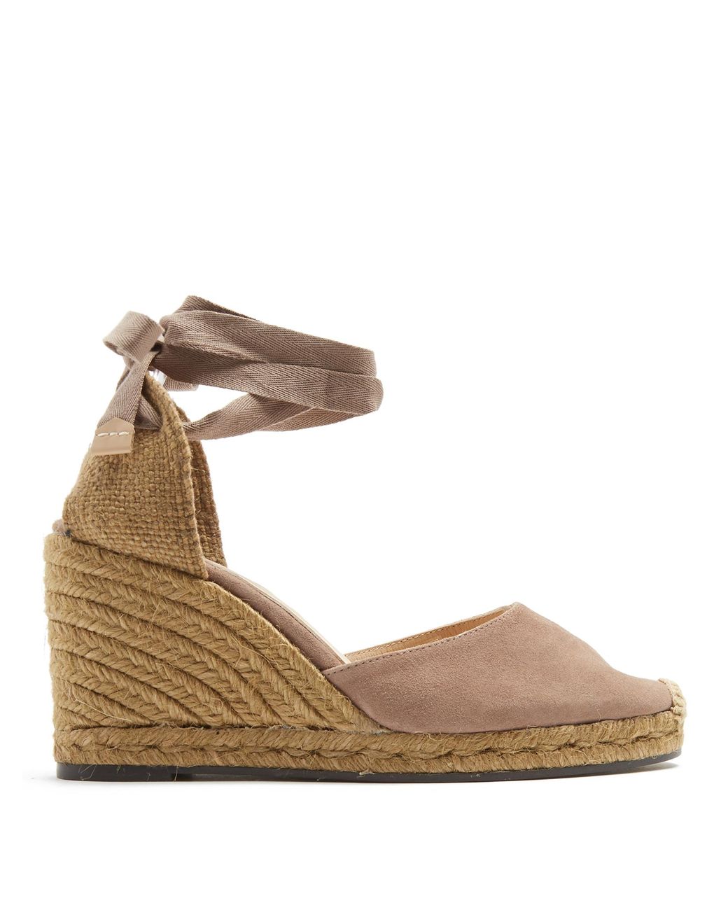 Castañer Carina Suede Wedge Espadrilles in Natural Lyst
