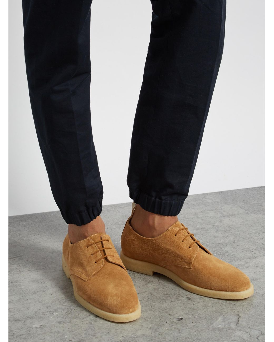 Common Projects Cadet Suede Derby Shoes for Men | Lyst