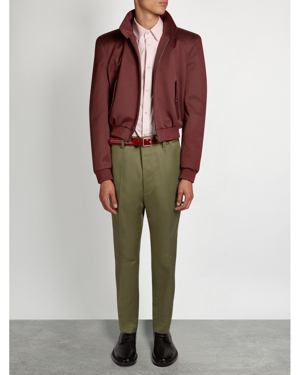 Balenciaga Harrington Cotton-blend Cropped Jacket for Men | Lyst