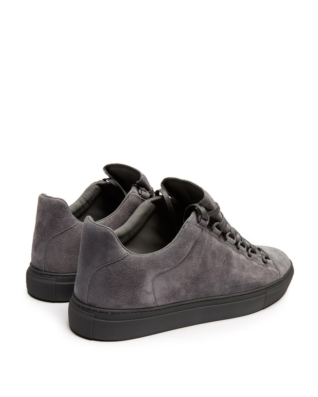 Balenciaga Arena Low-top Suede Trainers in Gray for Men | Lyst