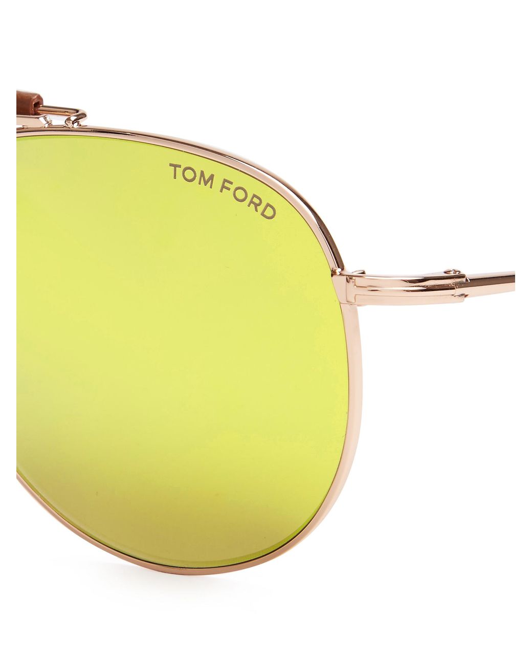 Tom Ford Sean Mirrored Aviator Sunglasses in Metallic | Lyst
