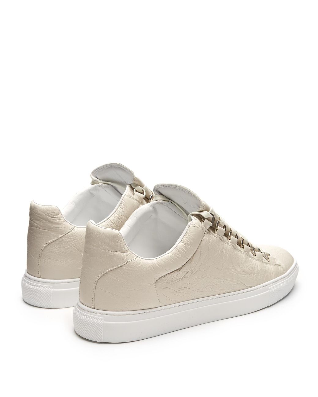 Balenciaga Arena Low-top Leather Trainers in White for Men | Lyst