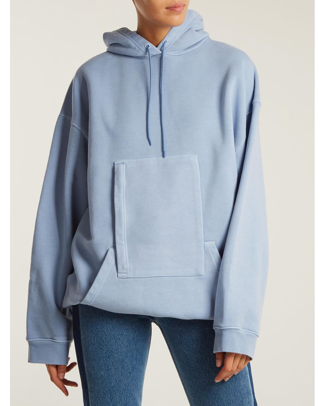 Balenciaga Hoodie Sweater in Blue | Lyst