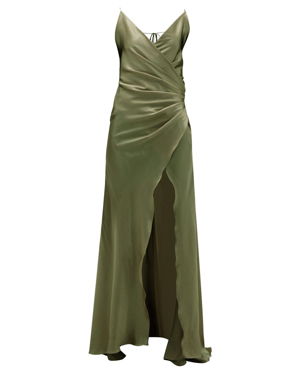 Adriana Iglesias Scarface Silk-blend Satin Gown in Green | Lyst