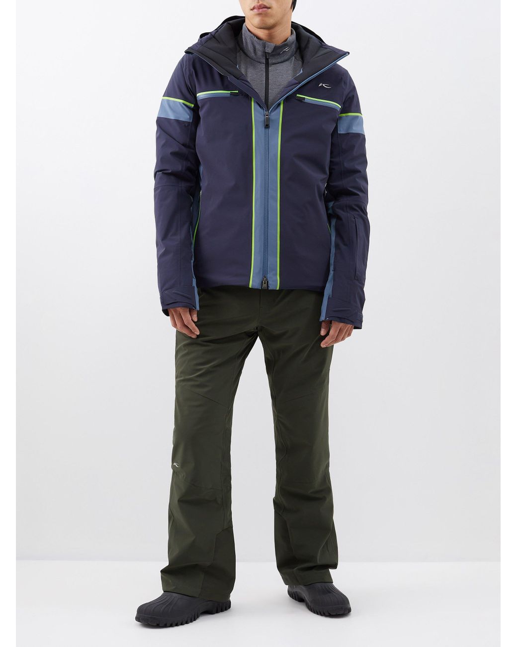 Kjus All Timer Hooded Ski Jacket in Blue for Men | Lyst