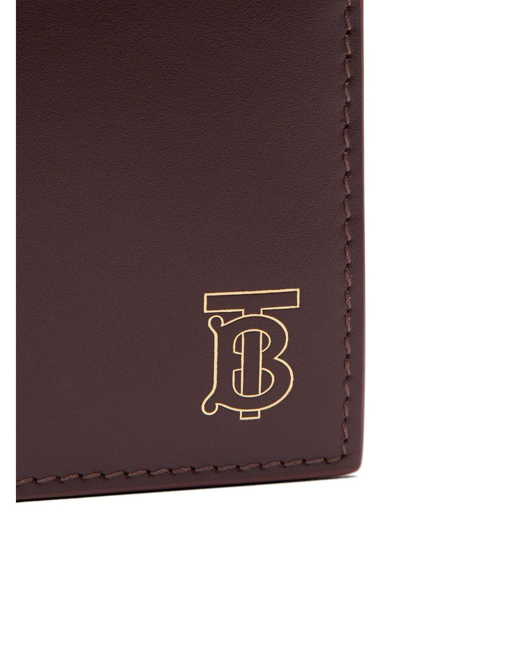 Burberry Tb Monogram Bi-fold Leather Wallet for Men | Lyst