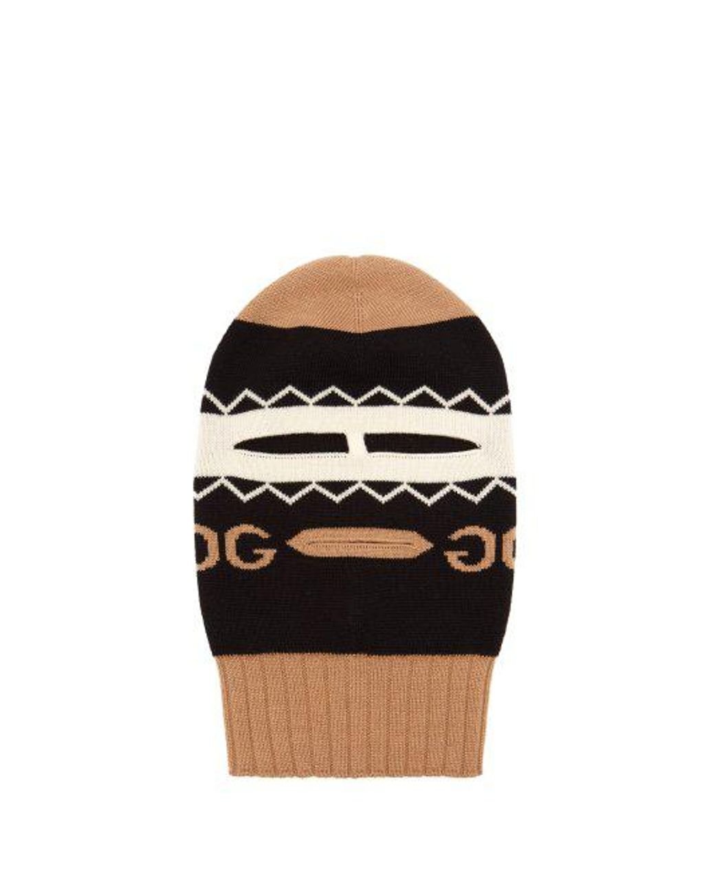 Gucci Women's Intarsia Knit Balaclava - Black White | Lyst UK