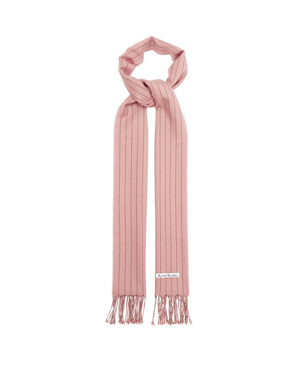 Acne Studios Vonnie Striped Wool Scarf in Pink White (Pink) - Lyst