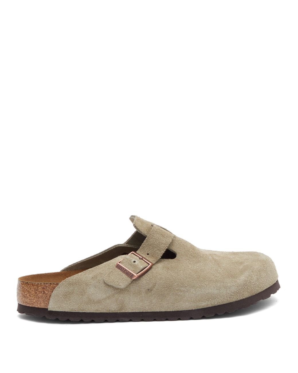 Birkenstock Boston Suede Sandals in Beige (Brown) for Men - Lyst