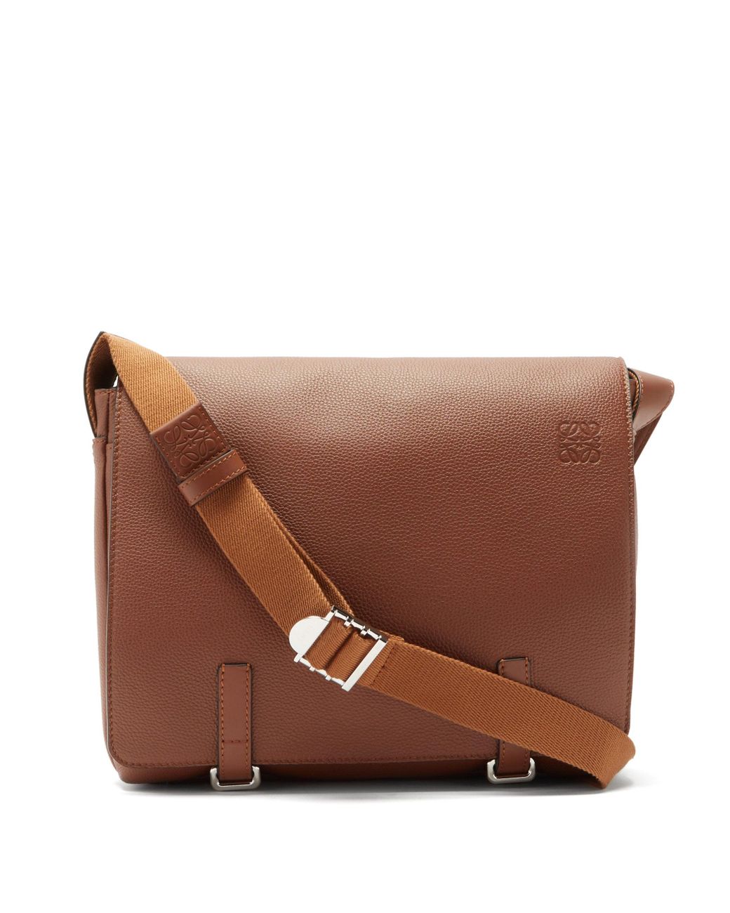 Loewe Military Leather Messenger Bag in Brown for Men Lyst