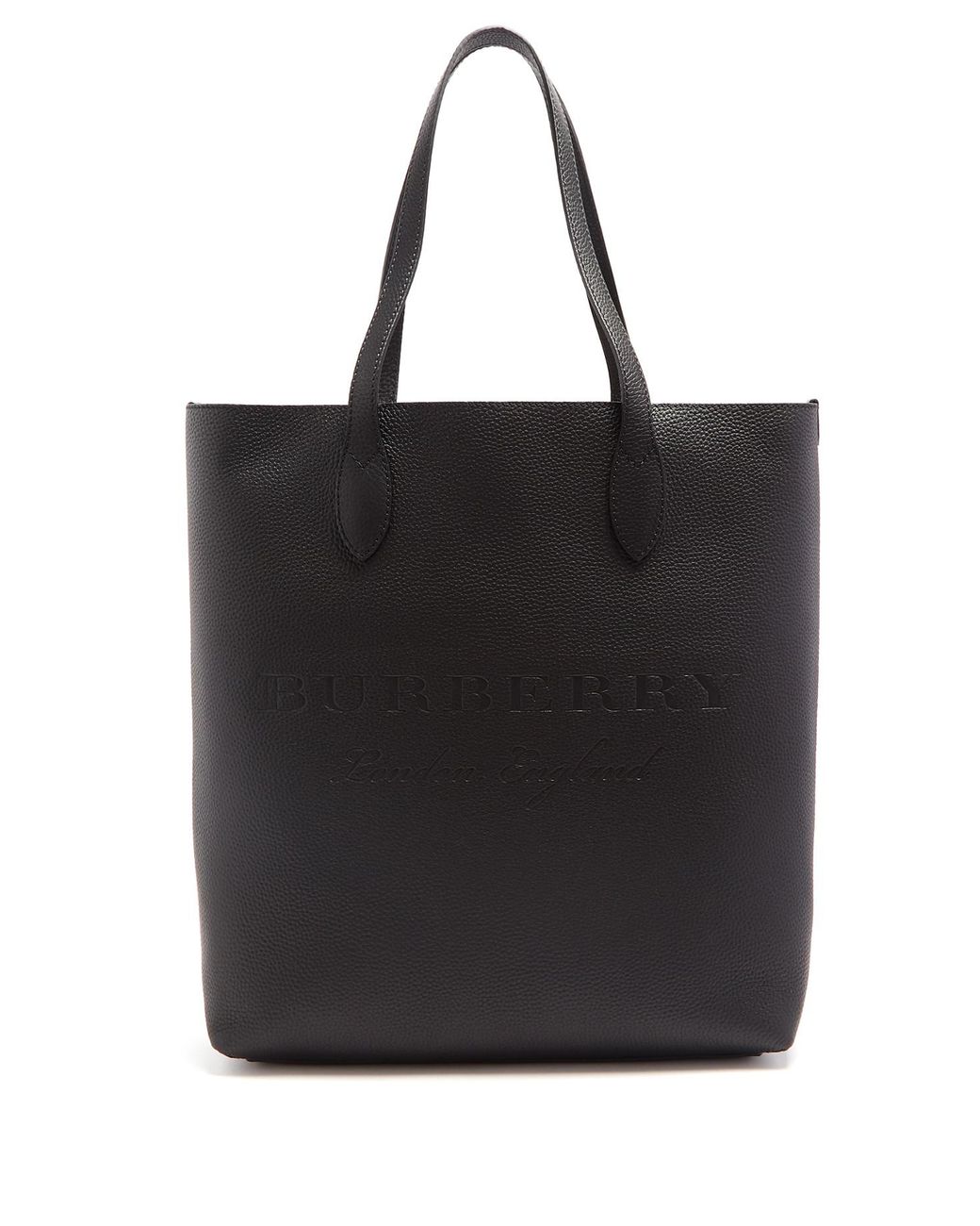 Burberry Remington Logo-embossed Leather Tote Bag in Black | Lyst Canada