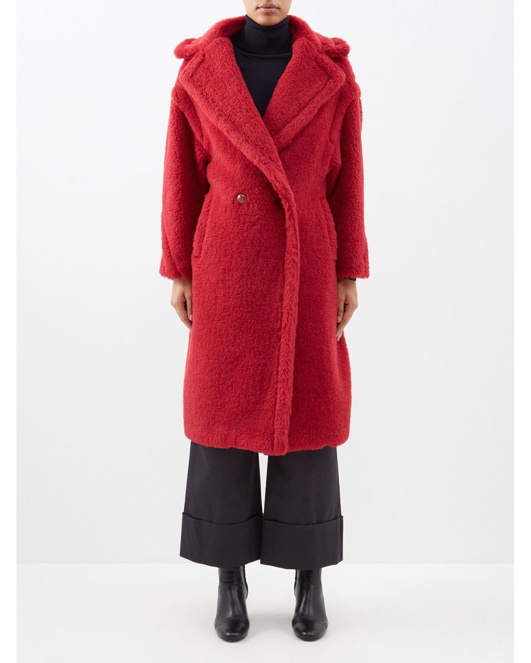 Max Mara Lina Coat in Red | Lyst Canada