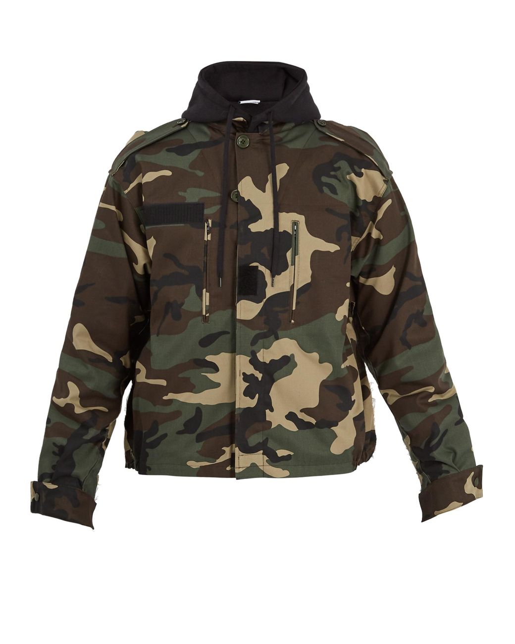 Vetements Synthetic Commando Hooded Camouflage-print Jacket for Men | Lyst