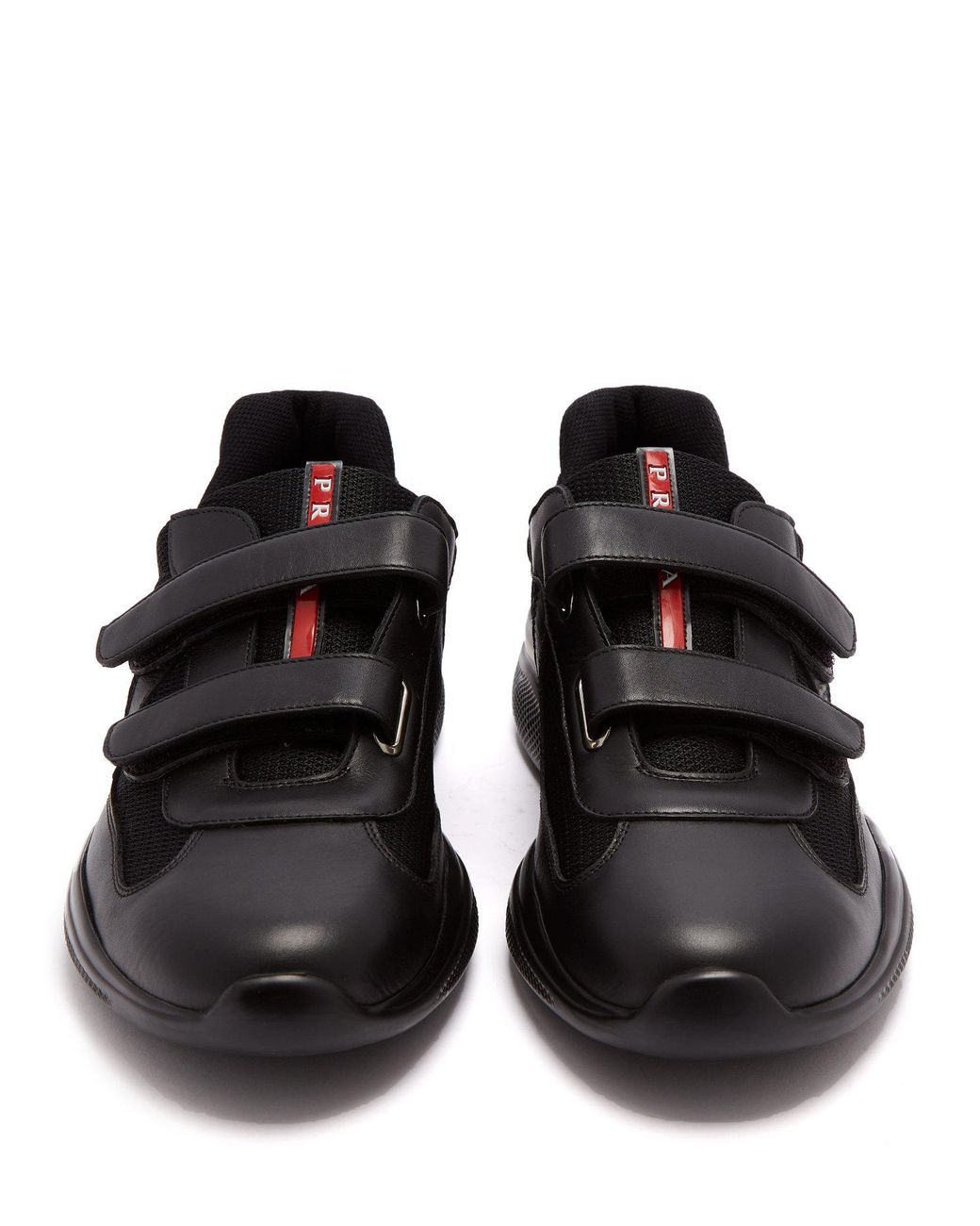 Prada America's Cup Velcro-strap Trainers in Black for Men | Lyst