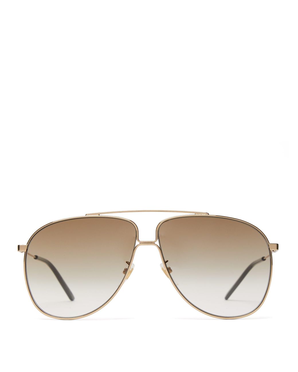 Gucci Oversized Aviator Metal Sunglasses in Gold (Metallic) for Men - Lyst