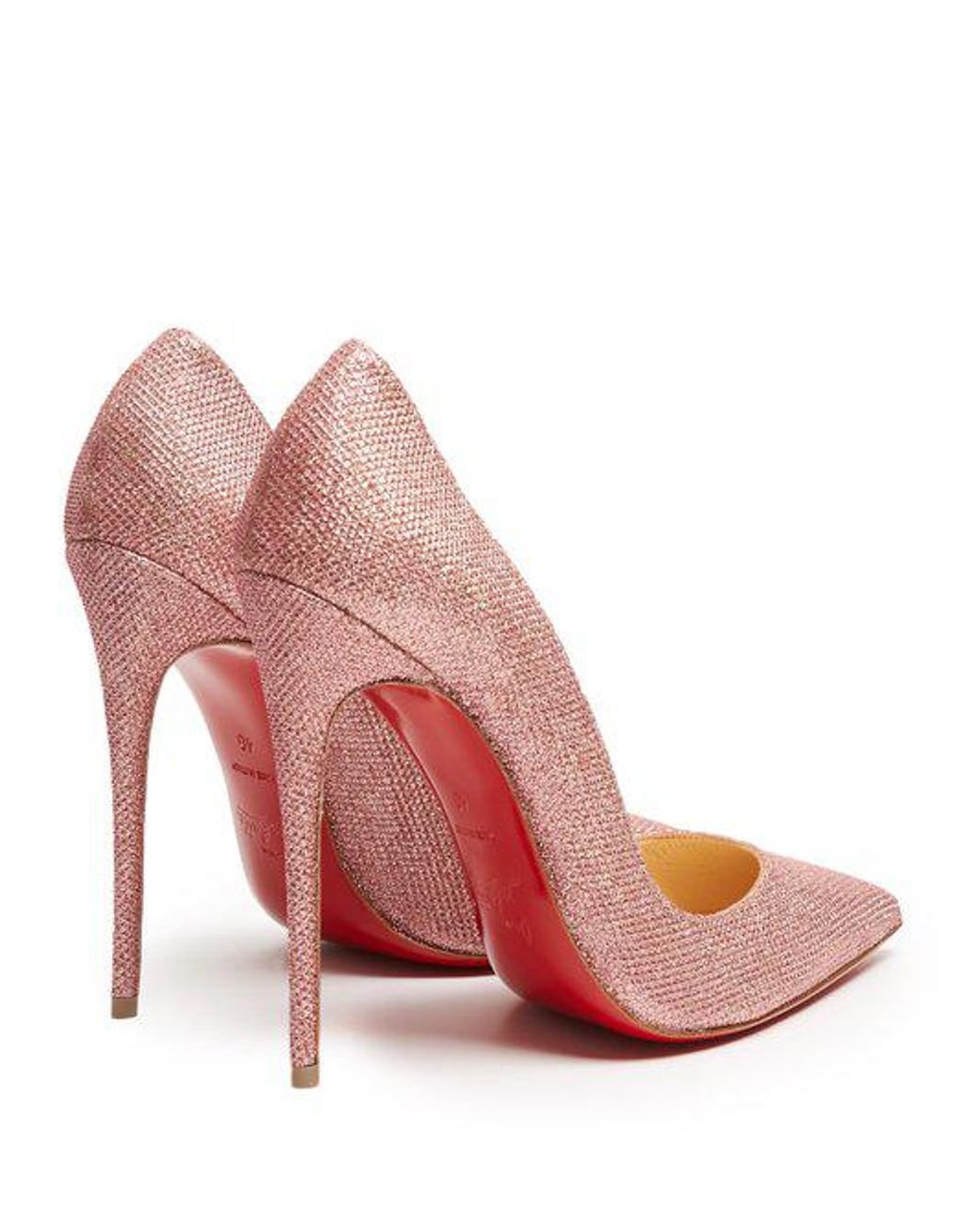 Christian Louboutin Canvas So Kate 120mm Glitter Pumps in Pink | Lyst