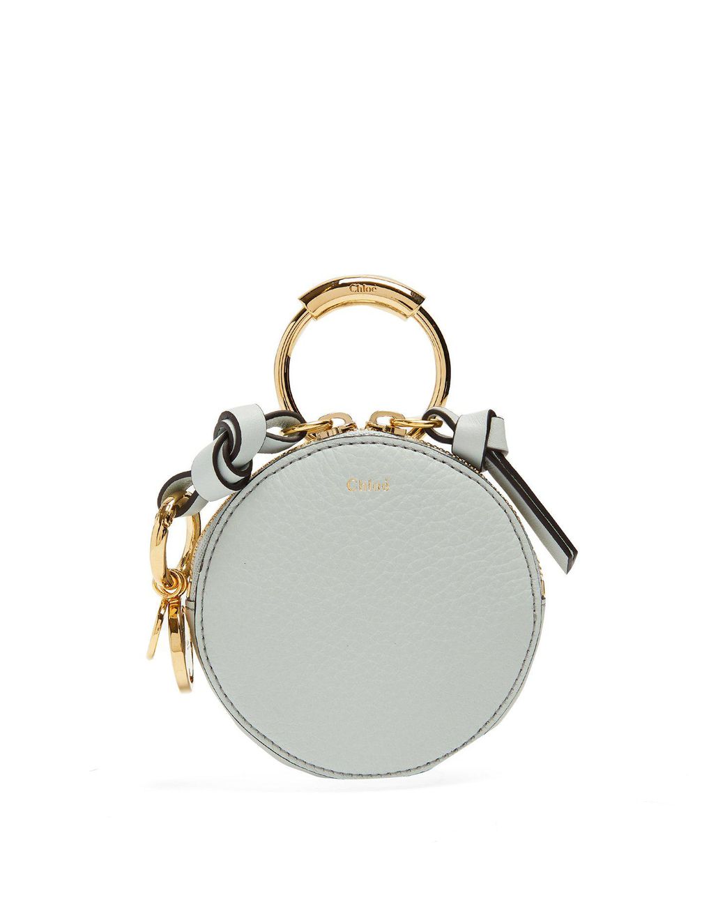 Chloé Round-mini Leather Coin Purse in Blue