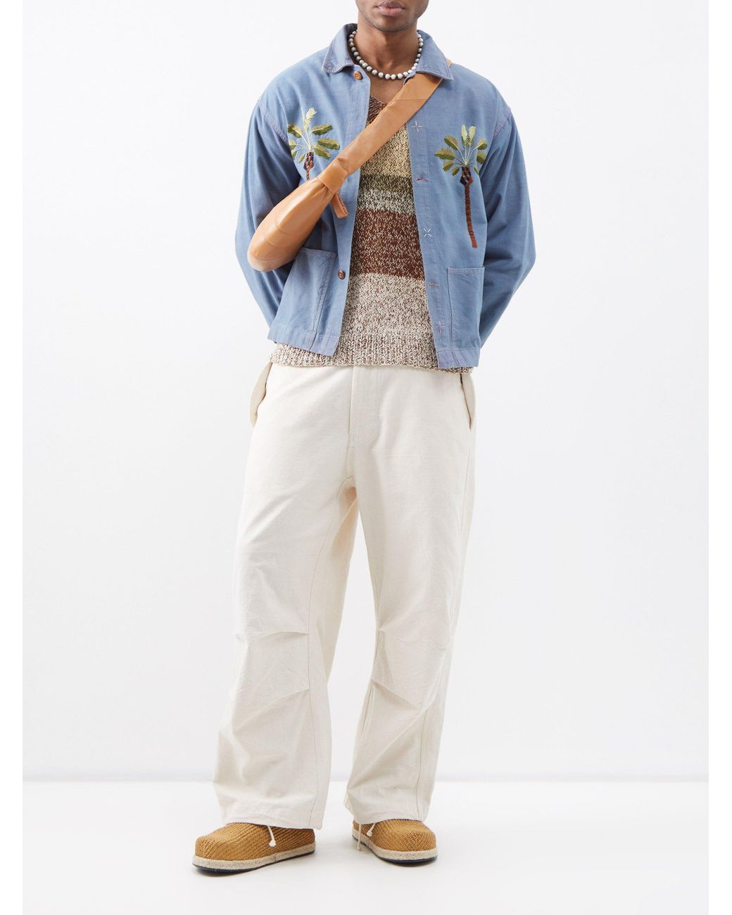 STORY mfg. Short On Time Embroidered Organic-cotton Jacket in