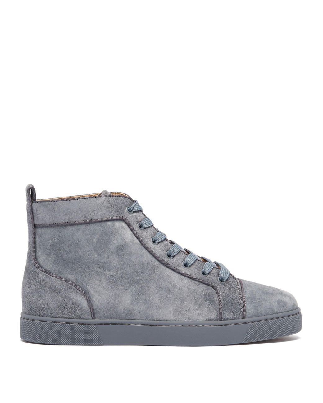 Fejl taske Låne Christian Louboutin Louis Orlato Suede High-top Trainers in Gray for Men |  Lyst