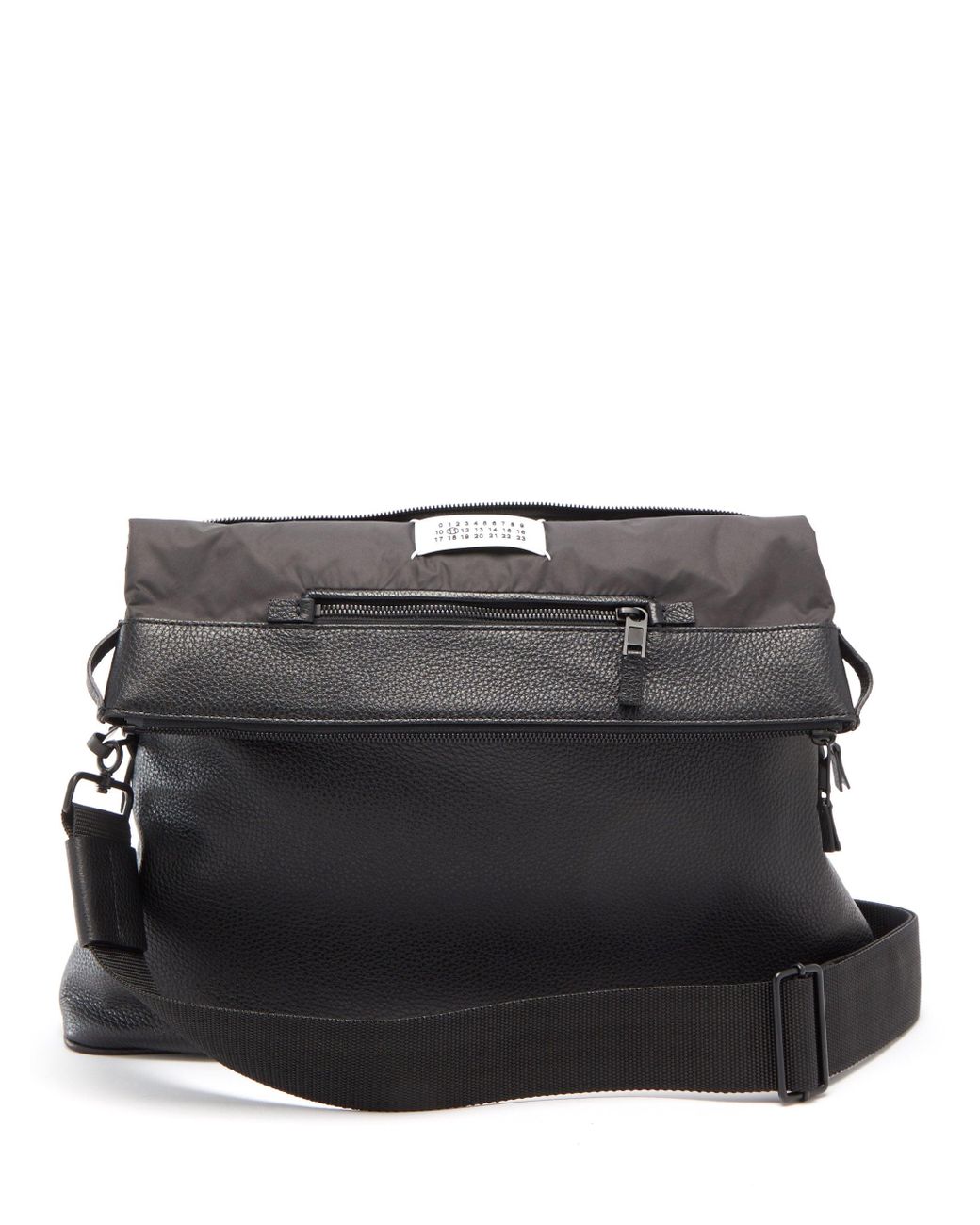 Maison Margiela 5ac Grained-leather Cross-body Bag in Black for Men - Lyst