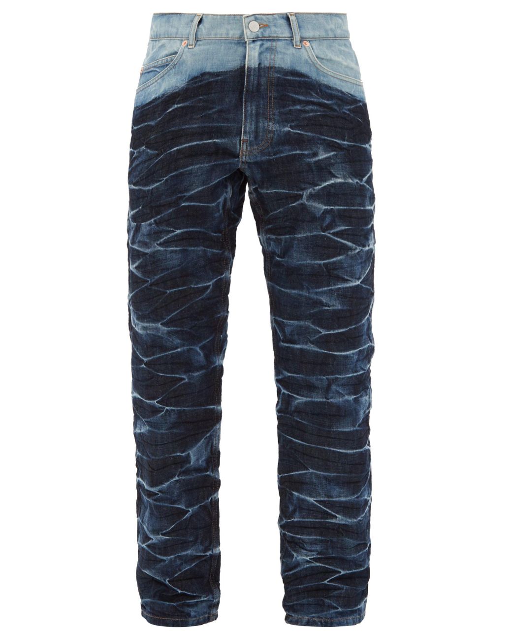 Martine Rose Crinkle-effect Tie-dye Jeans in Blue Men | Lyst