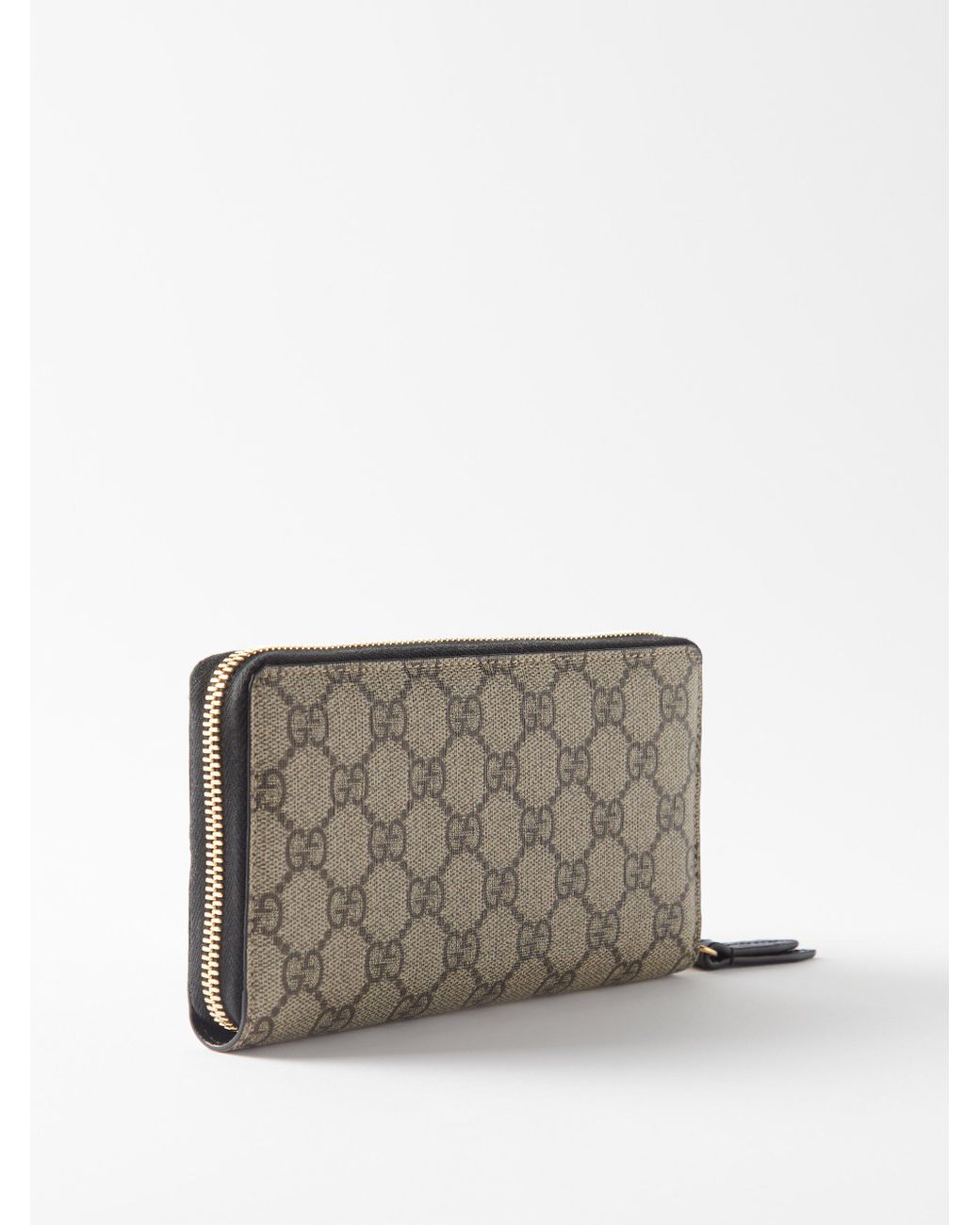 GUCCI Marmont Petite textured-leather and printed coated-canvas