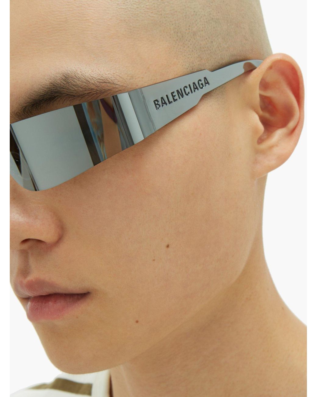 Led Frame Sunglasses in Silver  Balenciaga US