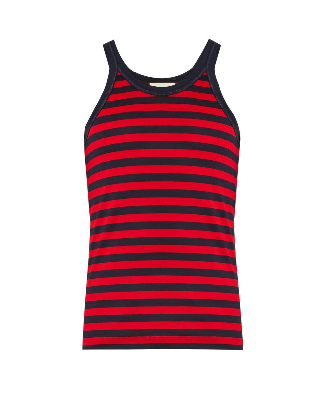 Gucci Striped Cotton-jersey Tank Top in Red for Men | Lyst