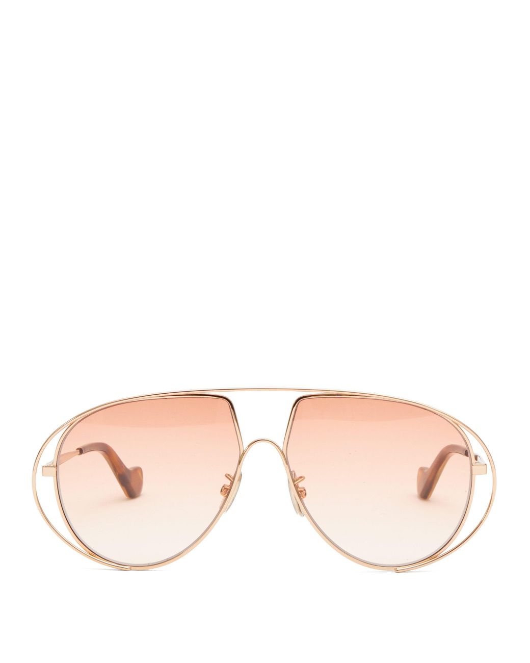 Loewe Aviator Metal Sunglasses in Pink | Lyst