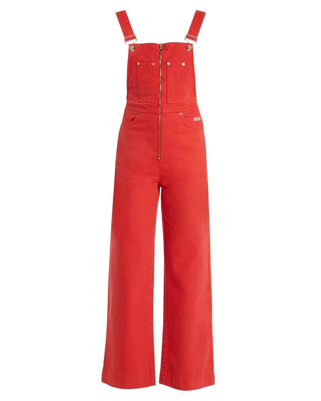 Red denim shop dungarees