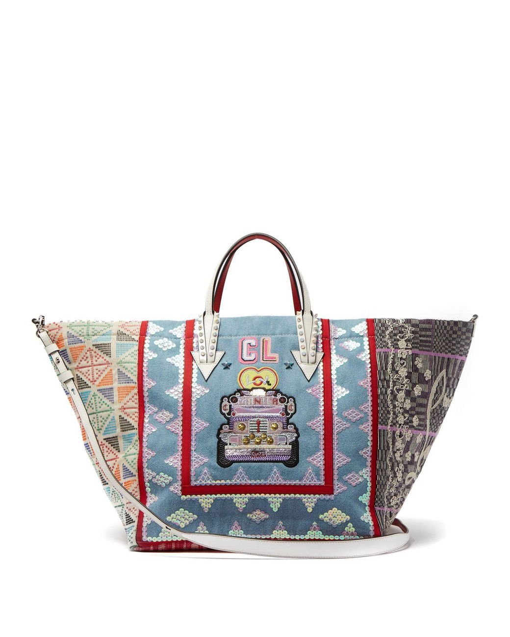 Christian Louboutin Manilacaba Denim Tote Bag | Lyst